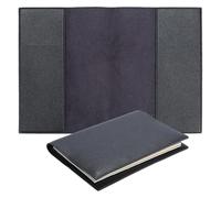 PH PandaHall Black PU Leather Book Cover, 33.7x23cm Rectangle Book Protector Refillable Notebook Book Cloth for A5 Travelers Notebook Sketchbook Journal Scrapbooking Album, 1pc