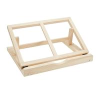 PH PandaHall Board Stand with 3 Adjustable Tilt Angles, 15.7x12.5 inch Wood Easel Large Wooden Holder Portable Wooden Stand Horizontal Wooden Bracket for Table Adults Activities Birthday