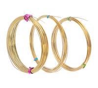 PH PandaHall Brass Square Copper Beading Wire 27m 0.8/0.6/0.4mm 20/22/26 Gauge Gold