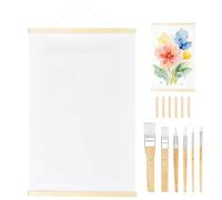 PH PandaHall Canvas Board Water Painting Mat Polycotton Blanched Almond Reusable Watercolour Art Set with Nylon Brushes for Meditation Zen Drawing Art Activities Creative Play, 23.6x15.7inch