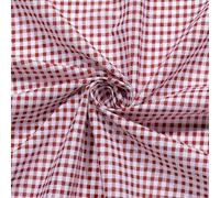 PH PandaHall Checkered Fabric Cotton Gingham Fabric 1.6m Wide Plaid Printed Fabrics by The Yard Tartan Sewing Fabrics for DIY Crafts Clothing Tablecloths Quilting Patchwork Bags Home Decor, Red