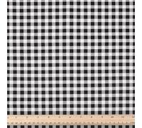 PH PandaHall Checkered Gingham Fabric Black Plaid Fabric 1.6x1m Cotton Checked Fabrics Tartan Pattern Sewing Fabrics for Crafting Clothing Tablecloths Quilting Patchwork Bags Home Decor