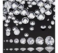 PH PandaHall Clear Cubic Zirconia, 160Pcs 8 Sizes CZ Stones Faceted Pointed Back Cabochons Diamond Small Loose Stone Beads for Nail Art Craft Earring Ring Jewelry DIY Craft Making, 1 2 3 4 5 6 7 8mm