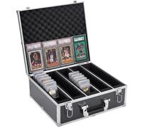 PH PandaHall Coin Storage Box, 100 Graded Coin Slab Case Secure Coins Collector Case with Honeycomb Foam Lid for NGC Slabs Holder Display Collection Supplies Coin Collectors Organizer, 13"x15"x5.9"