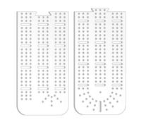 PH PandaHall Cribbage Board Templates 3-Track Router Guide Clear Acrylic Template Track Style Woodworking Project with 8mm Hole for DIY Cribbage Boards Router Guide Playing Cards Crafting