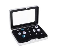 PH PandaHall Diamond Display Boxes Gem Container Holder Gemstone Jewelry Box Show Case Storage Box Holder with Window and Velvet for Gems Coins Jewelry Displaying and Gift Packing 3.1x2.3 inch