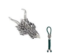 PH PandaHall Dragon Head Spacer Beads 41x20mm Good Luck Bead Large Animal Head Beads Antique Silver Dragon Bead Tibetan Style Charm for New Year DIY Jewellery Making Bracelet Earring Necklace