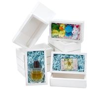 PH PandaHall Drawer Kraft Boxes 12pcs White Gift Boxes Rectangle Paper Box Gifts Wrapping Box with Clear Windows for Valentine's Day Wedding Proposal Candy Party Favor, 17.2x10x4.2cm