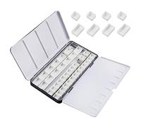 PH PandaHall Empty Watercolor Tins with 42 Half Pan, 24 Full Pans Large Watercolor Palette Box Metal Tin Palette Paint Case for Paint Palette Artist Student School Watercolor Set with Watercolor Paint