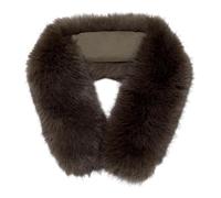 PH PandaHall Faux Fur Collar Replacement Brown Wool Hood Trim Neck Warmer Plush Collars Trim Warmer Collar Detachable Scarf Wrap for Women Men Winter Coat Jackets Costume Accessory