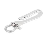 PH PandaHall Fish Hook Keychain, Brass Key Ring Platinum Solid U Shape Key Hook Belt Keyring U-Hook Pocket Clip with Key Shackle Heavy Duty Car Keychain for Men Women Wallet Chain Purse Accessory