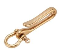 PH PandaHall Fish Hook Keychain, U Hook Key Holder Solid Brass Key Ring Shackle Clasps for Belt Car Keychain Men Women Wallet Chain Purse Backpack Accessory Men's Gift, 6.8x5.2cm