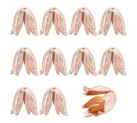 PH PandaHall Flower Bead Caps 10pcs Floral Spacer End Cap Gold Petal End Caps Tibetan Bead Cap Metal Flowers Spacer Bead for Jewellery Making Bracelet Necklace Earring DIY Crafts Supplies, 20.5x21.5mm