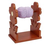PH PandaHall Flower Shape Wooden Yarn Holder, Yarn Storage Organizer Rotating Weaving Holders Rack Ribbon Thread Spools for Knitting Crocheting Home Decor Sewing Tool Beginner