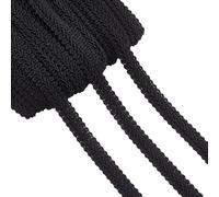 PH PandaHall Gimp Braid Trim 25m/27.34 Yards 1/2 Inch Polyester Woven Braid Trim Upholstery Trim Decorative Gimp Trim for DIY Crafts Sewing Curtain Decoration Jewellery Costume Accessories, Black