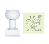 PH PandaHall Handmade Soap Stamp Flower Acrylic Stamp with Handle Tree Soap Embossing Stamp Soap Chapter Imprint Stamp for Handmade Soap Cookie Clay Pottery Stamp Biscuits Gummier Making Projects