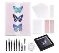 PH PandaHall Insect Display Case Insect Specimen Tools Kit Bug Display Case Collection Box Entomology Kit Foam Pinning Board Butterfly Pins Coordinate Paper for Beginners Classroom Teaching