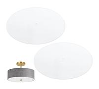 PH PandaHall Lamp Shade Diffuser, 2pc 11.4" Diameter with 0.39" Acrylic Center Hole Round Diffusers 2.5mm Thick Round Diffuser Sheet for Drum Lampshades Pendant Lights Fits 12" Openings