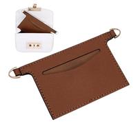 PH PandaHall Leather Purse Organizer Insert Brown Wallet Insert Divider Pocket Inside Envelope Bags Organizer Inserts with D Rings for Women Handbags Wallets Into Crossbody Accessories, 15x7cm