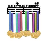 PH PandaHall Medal Holder Display, Half Marathon Medal Hanger Display Metal Medal Rack Frame Running Sport Awards Ribbon Holder Wall Mount Tiered Award Rack for Over 60 Medals Runner Athletes
