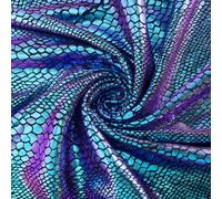PH PandaHall Mermaid Scale Fabric, 1.59x0.9m Purple Fish Scale Fabric Sparkly Stretch Fabrics by The Yard for Mermaid Costume Summer Beach Dancewear Sewing Crafting Decoration