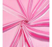 PH PandaHall Metallic Foil Fabric 1.5m Wide Pink Iridescent Foil Fabrics Spandex Stretch Fabrics Shiny Crafts Fabrics by The Yard for Sewing Dancewear Stage Perfomance Clothing Party Decoration
