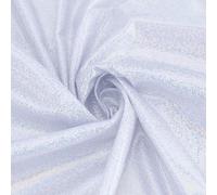 PH PandaHall Metallic Foil Fabric Silver Spandex Stretch Fabrics 1.6m Wide Stretch Shiny Laser Fabric Magic Iridescent Foil Fabrics for Dancewear Crafts Costumes Decoration, 1m