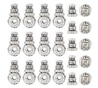 PH PandaHall PandaHall 10sets Tibetan Antique Silver Guru Loose Beads 3-Hole Buddha Mala Prayer Cone Bead Caps for DIY Crafts Bracelet Jewellery Making