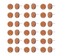 PH PandaHall Pandahall 50pcs Walnut Wood Flat Round Earring Stud 10mm Natural Wooden Earring Stud with 316 Stainless Steel Findings for DIY Earrings Making, Hole: 1.6mm