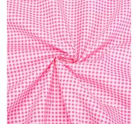 PH PandaHall Pink Gingham Fabric 2m x 1.5m Checkered Poplin Fabrics Plaid Upholstery Fabrics, Tartan Polyester Cloth for DIY Projects Home Decor Curtains Tablecloths Sewing Quilting