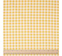 PH PandaHall Plaid Fabric 1.6m Wide Cotton Checkered Fabrics Yellow Gingham Fabric Tartan Pattern Crafts Fabrics for Sewing Garment DIY Crafting Quilting Tablecloths Home Decor, 1m