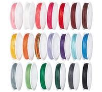 PH PandaHall Polyester 0.5mm Beading Cord, 20 Colors, 218 Yards, Ideal for Jewelry Making, Chinese Knotting, Kumihimo, Macrame, Crafts