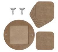 PH PandaHall Pottery Bats Set 30cm Round Outer Bat with 6pcs 18.3cm/7.2 Inch Square Inner Bats Pottery Wheel Bats Ceramic Tools for Potters Clay Throwing Artists Studio Crafts Sculpting Making