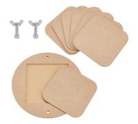 PH PandaHall Pottery Bats System Kit, Inner Bat for Pottery Wheel 30cm Round Portable Clay Wedging Board with 6pcs Square Pads Clay Throwing Bats for Artists Studio & Home Pottery Projects