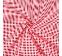 PH PandaHall Red Gingham Fabric 2m x 1.5m Checkered Poplin Fabrics Plaid Upholstery Fabrics, Red Tartan Polyester Cloth for DIY Projects Home Decor Curtains Tablecloths Sewing Quilting