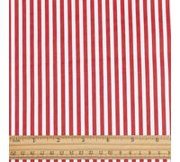 PH PandaHall Red White Stripe Fabric by The Yard Striped Cotton Fabric 1.6m Wide Stripes Printed Sewing Fabrics Striped Decorative Fabrics for DIY Costume Patchwork Quilting Crafting Home Decor