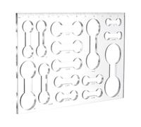 PH PandaHall Router Template for Woodworking, Dumbbell Inlay Templates Acrylic Clear Drawing Scale Rulers Router Jig Template Sewing Measuring Tool Set for Craft Making School Office Home Supplies