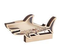 PH PandaHall Shark Teeth Display Box, 10.6x5.3x1.2 inch Shark Teeth Holder Presentation Box for Home Party Decorations Storage Box for Gemstones Seashells Organization Shadow Box