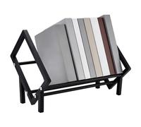 PH PandaHall Steel DVD Storage Rack Black Media Organizer CD Holder Desktop Media Organizer Stand Storage Shelf for Living Room Bedroom CD DVD Movie Collection Organization, 15.7x10.2x11 inch