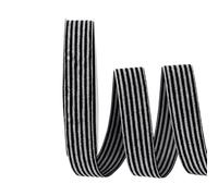 PH PandaHall Striped Velvet Ribbon, 1" x 10 Yards Single Face Ribbon Roll Black Grey Fabric Stripe Ribbons for Gift Wrapping DIY Crafts Bowknot Making Home Party Wedding Events Decor