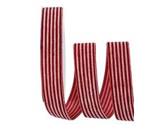 PH PandaHall Striped Velvet Ribbon, 1" x 10 Yards Single Face Ribbon Roll Dark Red Pink Fabric Stripe Ribbons for Gift Wrapping DIY Crafts Bowknot Making Home Party Wedding Events Decor