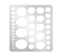 PH PandaHall Template Round Metal Stencil Circle Template Journal Templates Art Circle Tool for DIY Drafting Engraving Painting Drawing Quilting Scrapbooking School Office, 304 Stainless Steel