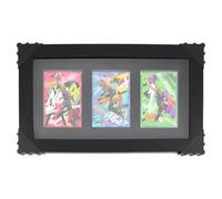 PH PandaHall Trading Card Display Frame, Wall Mounted Wooden Display Case Black Rectangle Sports Cards Holder Stand Frame for 3 Standard Trading Card Basketball Football Cards Collector Home Office