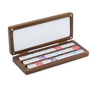 PH PandaHall Wood Watercolor Painting Palette, Empty Watercolor Palettes Wooden Water Color Tray with Lid Travel Palette Box Water Color Box for Painters Students Adult Studio Home Sketching, Coffee