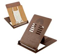 PH PandaHall Wooden Macrame Kit Desk Macrame Board Stand Foldable Wooden Beading Kit Adjustable Macrame Rack Knotting Board Rack for Knnitting Room Beading DIY Handicrafts 10.8x8x8.5 Inch, Brown