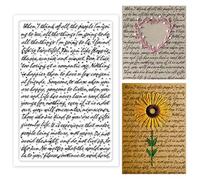 PH PandaHall Words Background Clear Stamp, Joyfulliving Theme Transparent Stamp Decorative Clear Stamps Bold Letters Craft Stamps for Card Making DIY Scrapbooking Embossing Journal Album Decoration