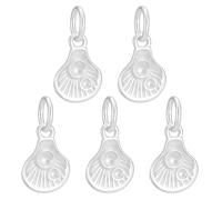 PH PandaHall5pcs Sterling Silver Shell Pendants Rhinestone Settings with Jump Rings Scallop DIY Charms Seashell DIY Charms for Jewelry Making Charms Necklace Bracelet Earrings Crafting DIY