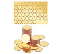 PH PandHall 100pcs Golden Round Mirrors for Crafts, 0.7 Inch Self Adhesive Acrylic Craft Mirror Circles Wall Stickers for DIY Projects & Framing Decor