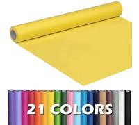 PH PERKHOMY Lemon Yellow Kraft Paper Roll 17.5" x 960" (80') for Gift Wrapping Bouquet Flower Art Painting Craft Writing Packaging Shipping 80GSM 55LB (Lemon Yellow, 17.5" x 80')