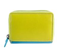 ph PRIMEHIDE Concertina Credit Card Holder Wallet - Durable Slim Wallet with RFID Protection & Coin Pocket - Multi Coloured 11 Card Slots Bifold Wallets - Genuine Leather Wallets, Green/Blue Multi